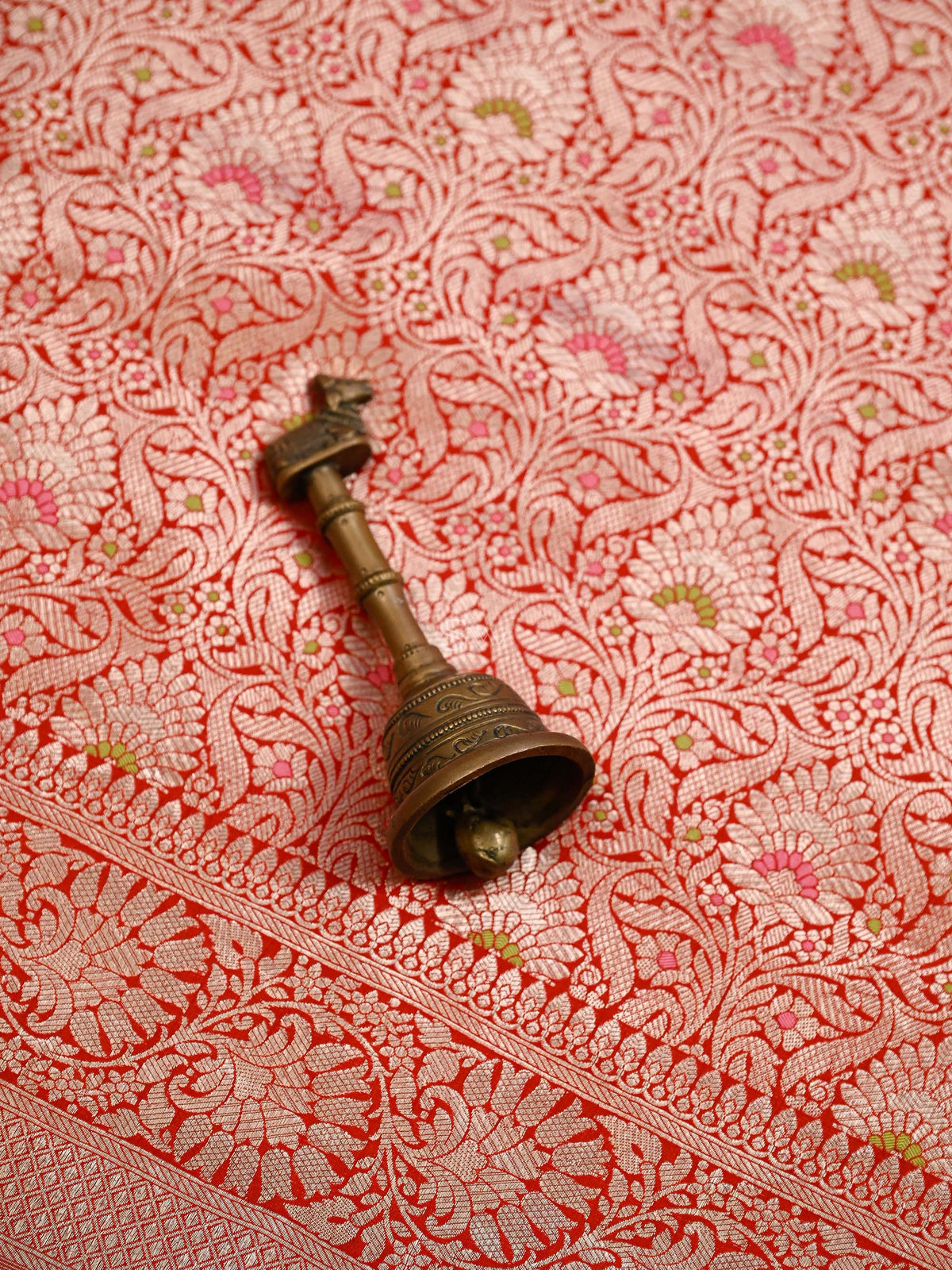 Red Meenakari Silk Brocade Handloom Banarasi Saree