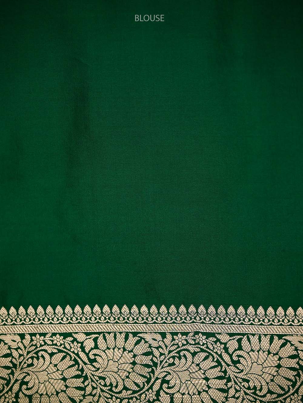 Bottle Green Meenakari Silk Brocade Handloom Banarasi Saree - Sacred Weaves