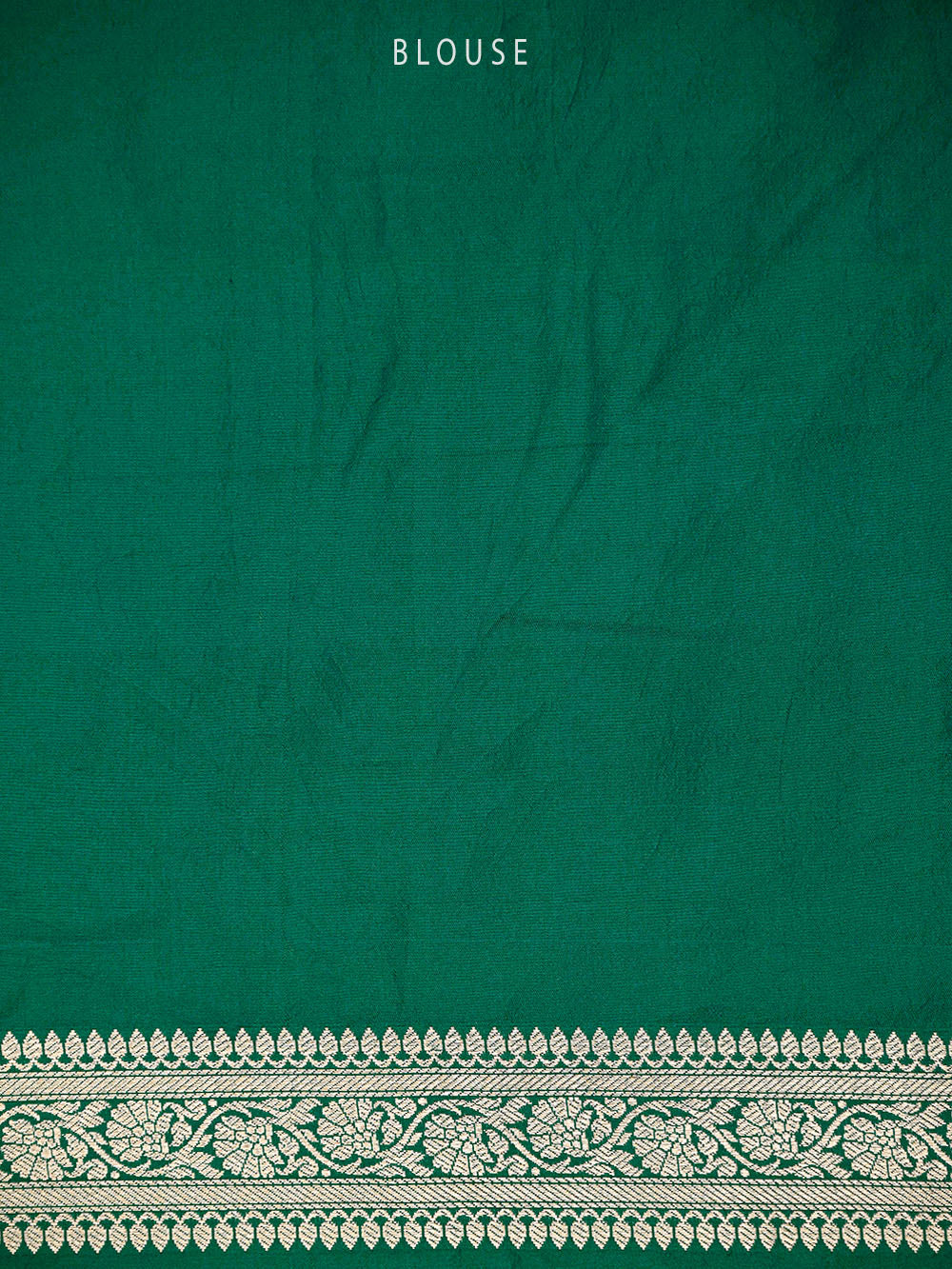 Dark Green Silk Brocade Handloom Banarasi Saree