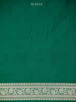 Dark Green Silk Brocade Handloom Banarasi Saree