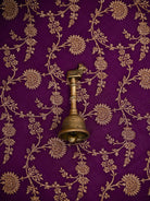Purple Jaal Crepe Silk Handloom Banarasi Suit - Sacred Weaves