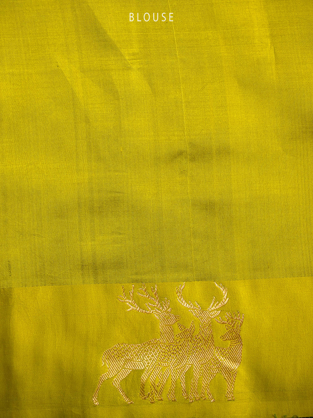 Lime Green Booti Katan Silk Handloom Banarasi Saree