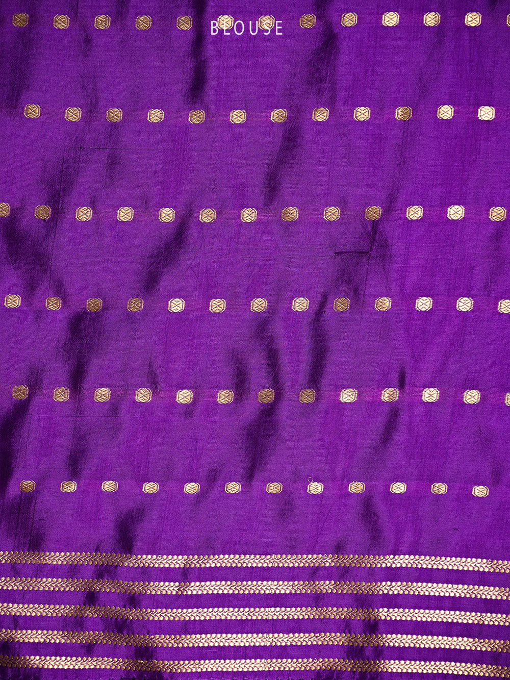 Purple Booti Katan Silk Handloom Banarasi Saree