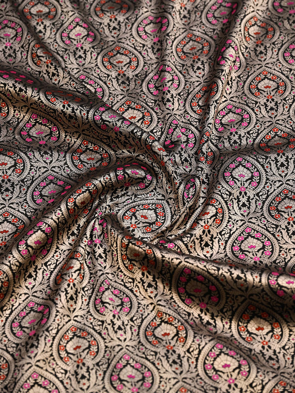 Black Meenakari Silk Brocade Handloom Banarasi Saree