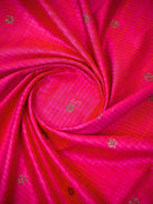 Magenta Meenakari Booti Dupion Silk Handloom Banarasi Suit - Sacred Weaves