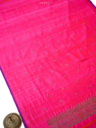Magenta Meenakari Booti Dupion Silk Handloom Banarasi Suit - Sacred Weaves