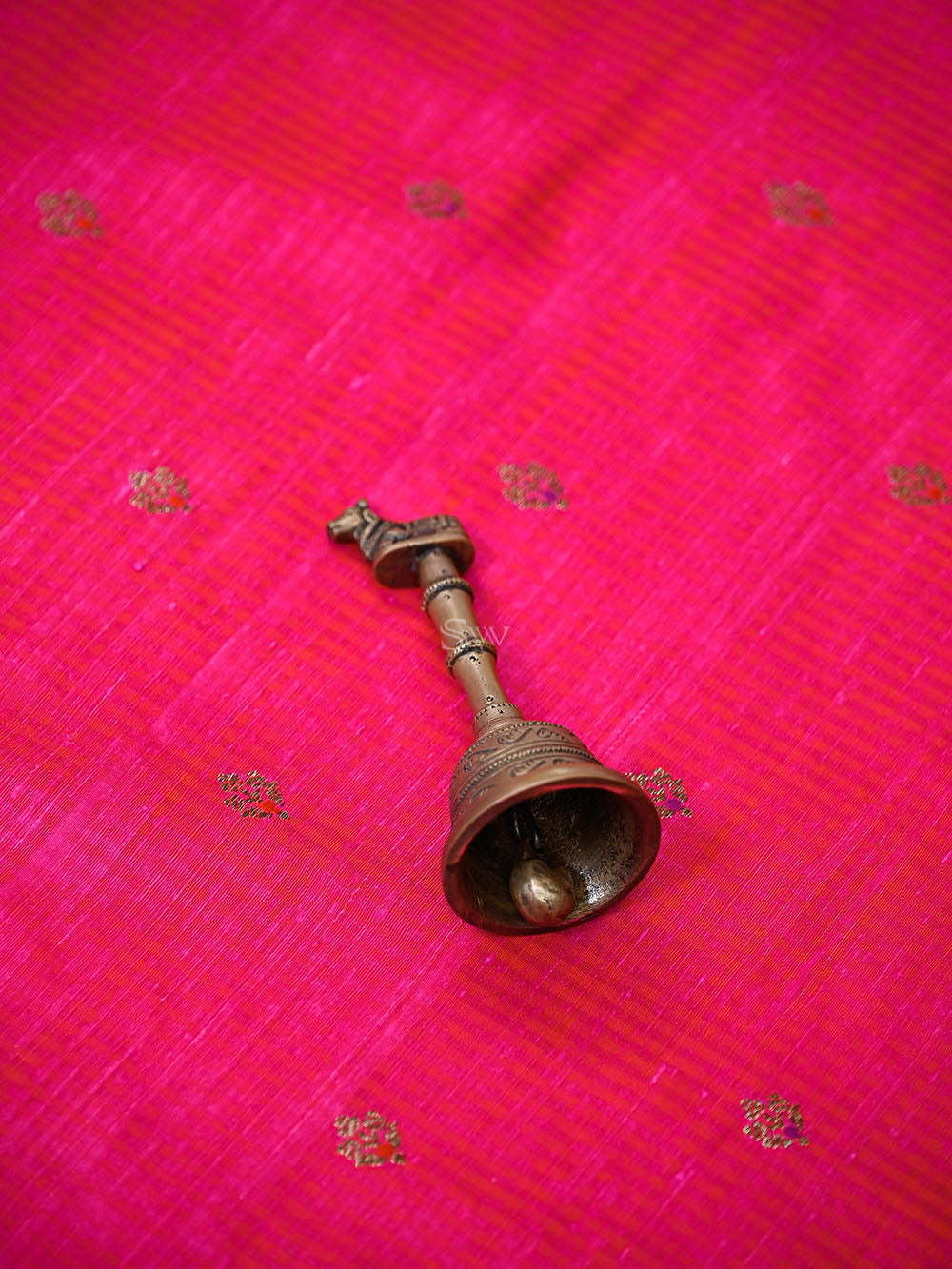 Magenta Meenakari Booti Dupion Silk Handloom Banarasi Suit - Sacred Weaves