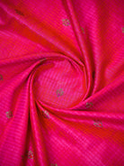 Magenta Meenakari Booti Dupion Silk Handloom Banarasi Suit - Sacred Weaves