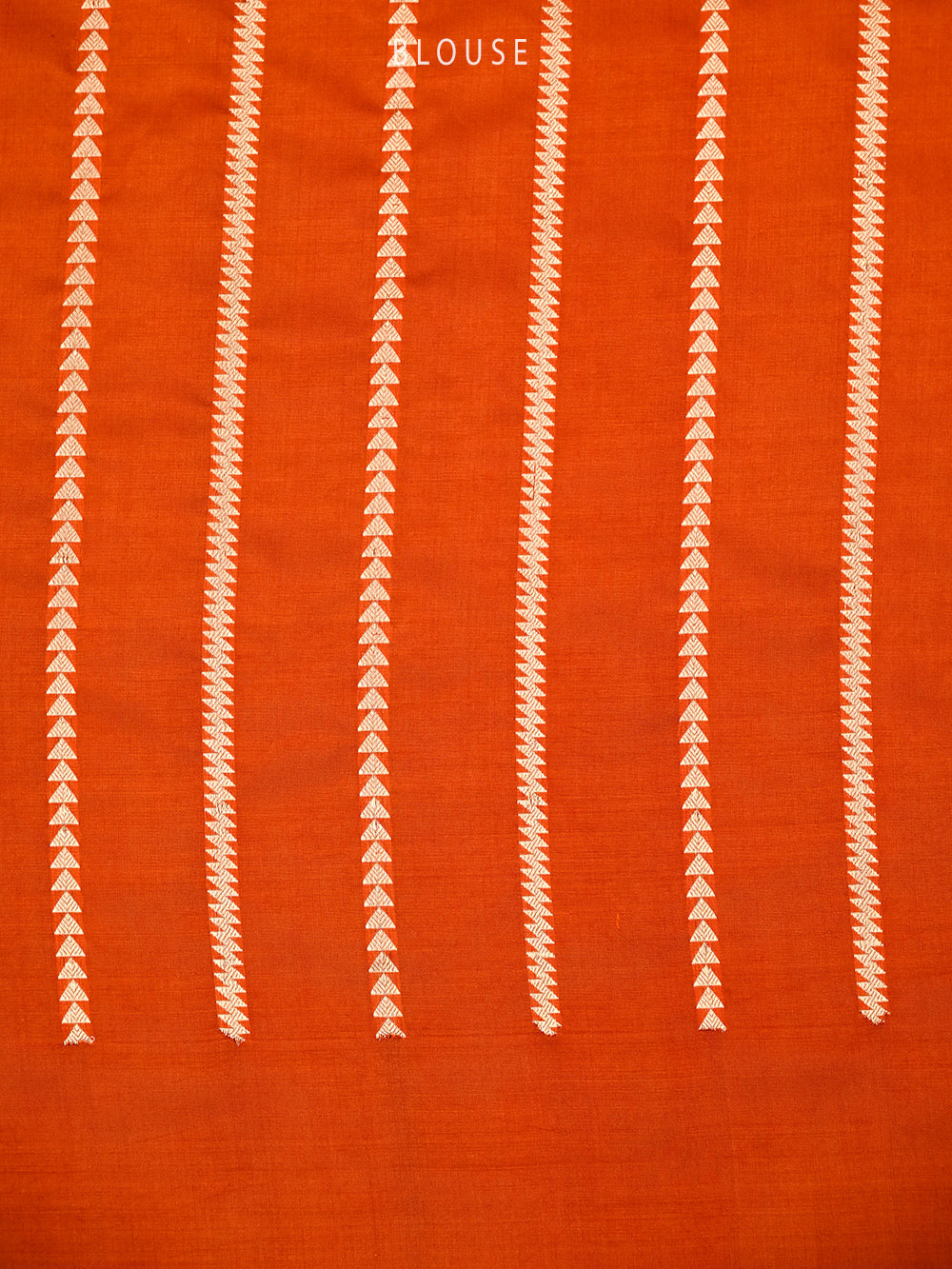Dark Orange Booti Katan Silk Handloom Banarasi Saree