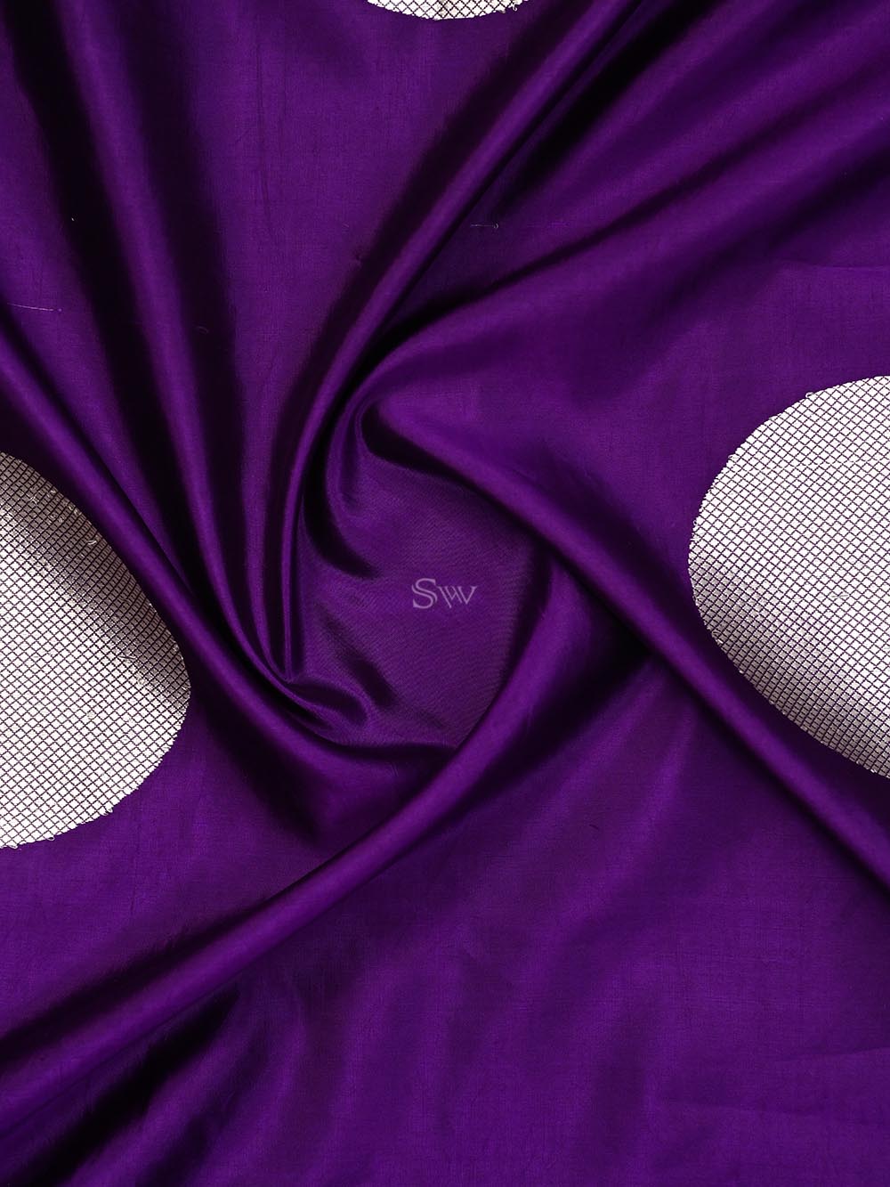 Purple Boota Katan Silk Handloom Banarasi Saree