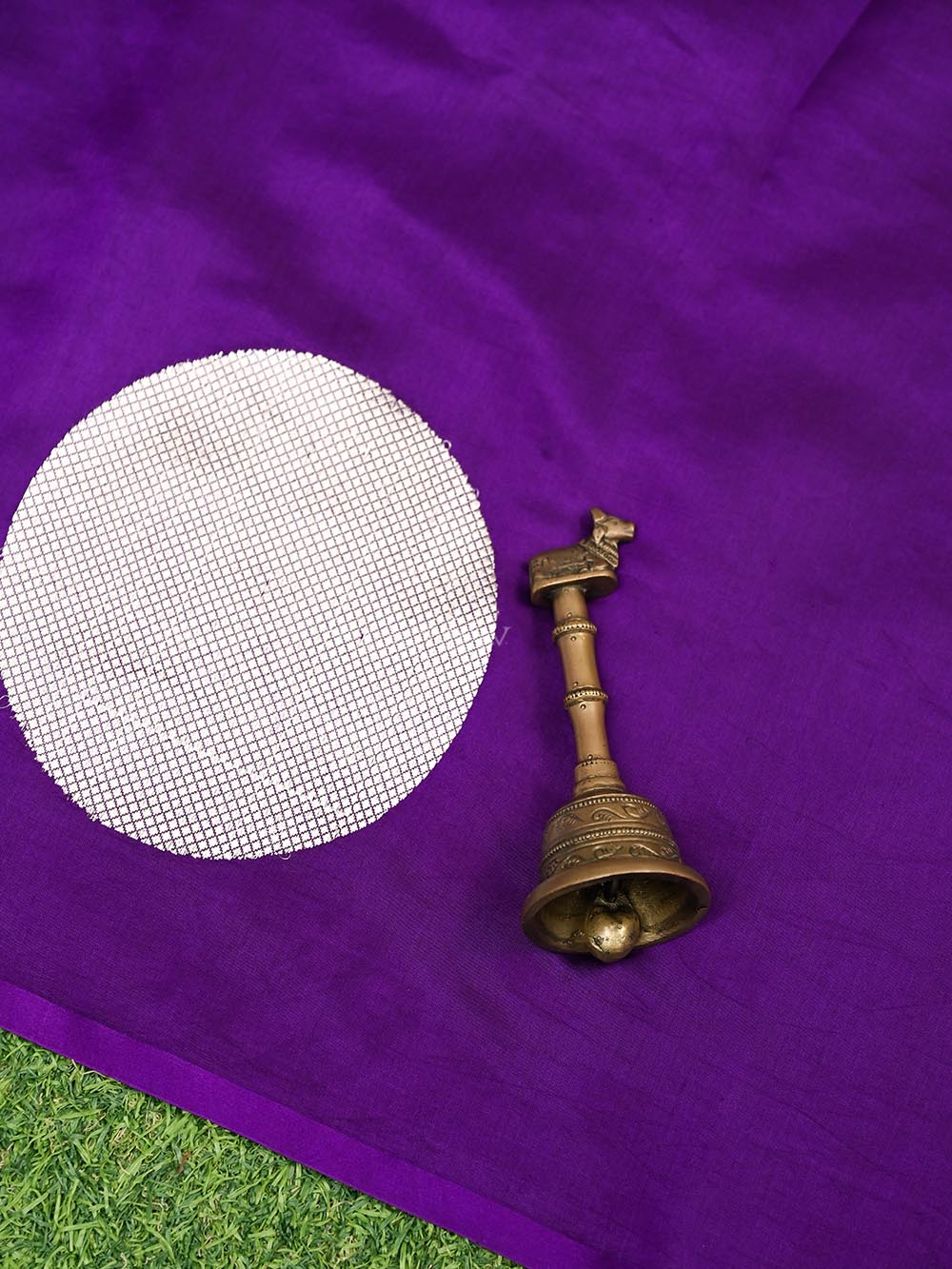 Purple Boota Katan Silk Handloom Banarasi Saree
