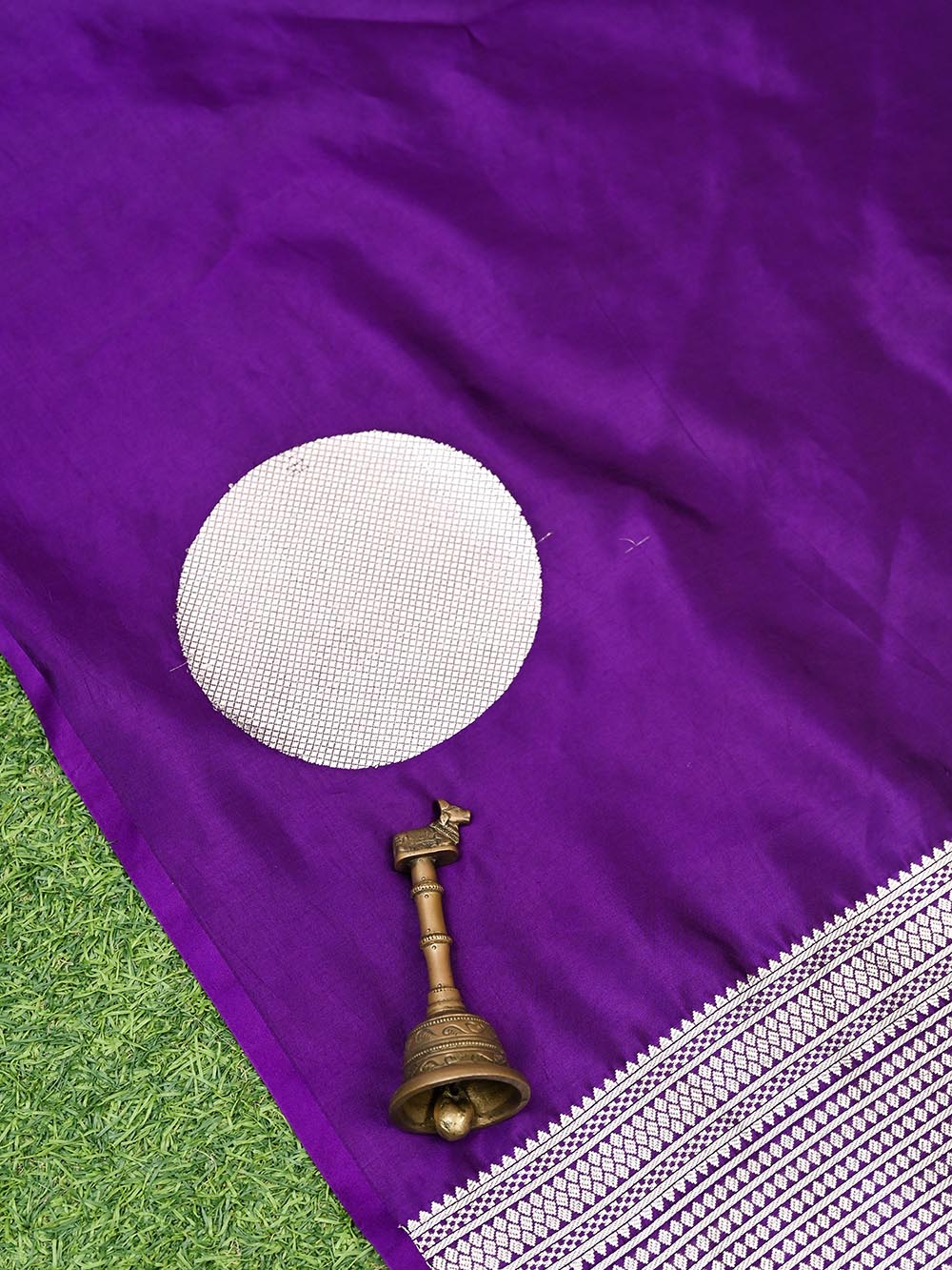 Purple Boota Katan Silk Handloom Banarasi Saree