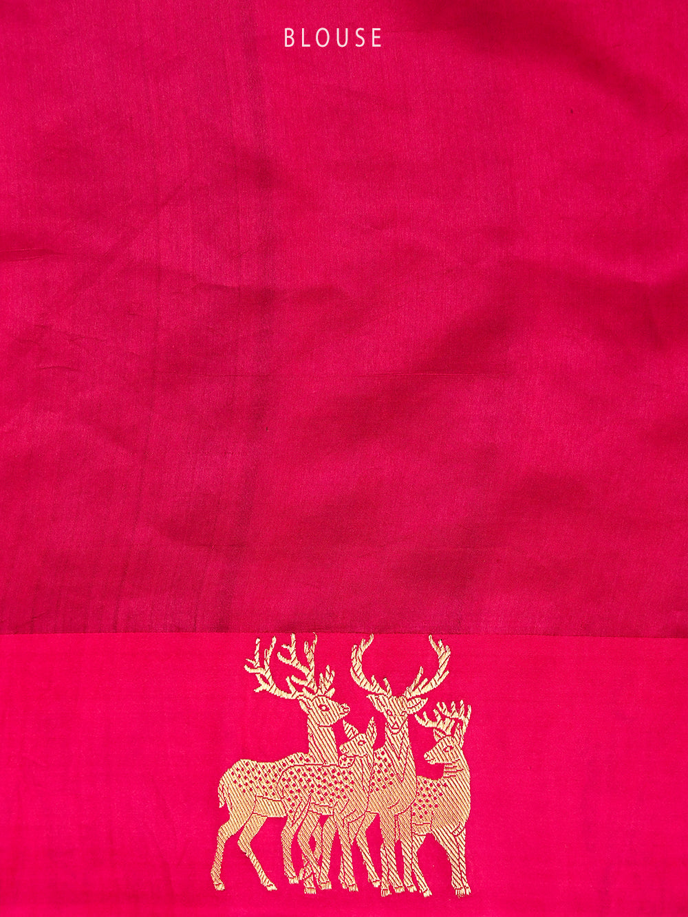 Dark Pink Booti Katan Silk Handloom Banarasi Saree