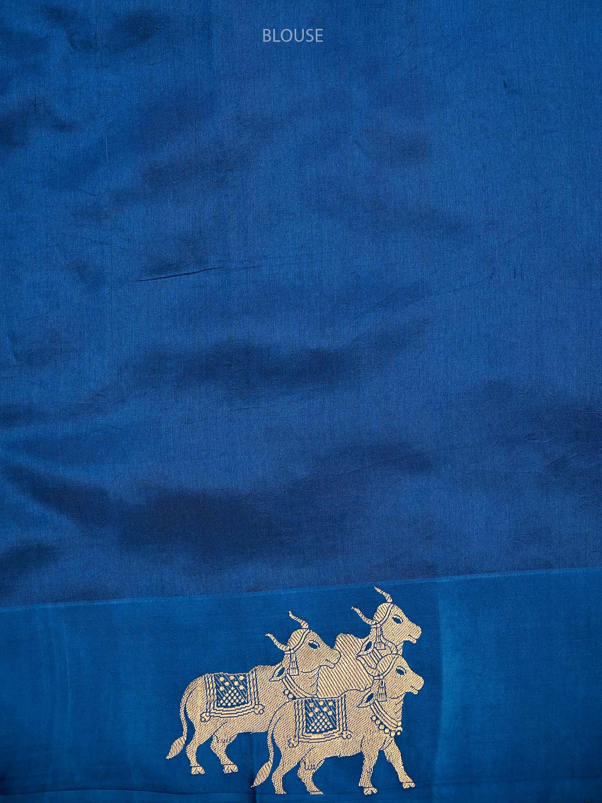 Blue Booti Katan Silk Handloom Banarasi Saree