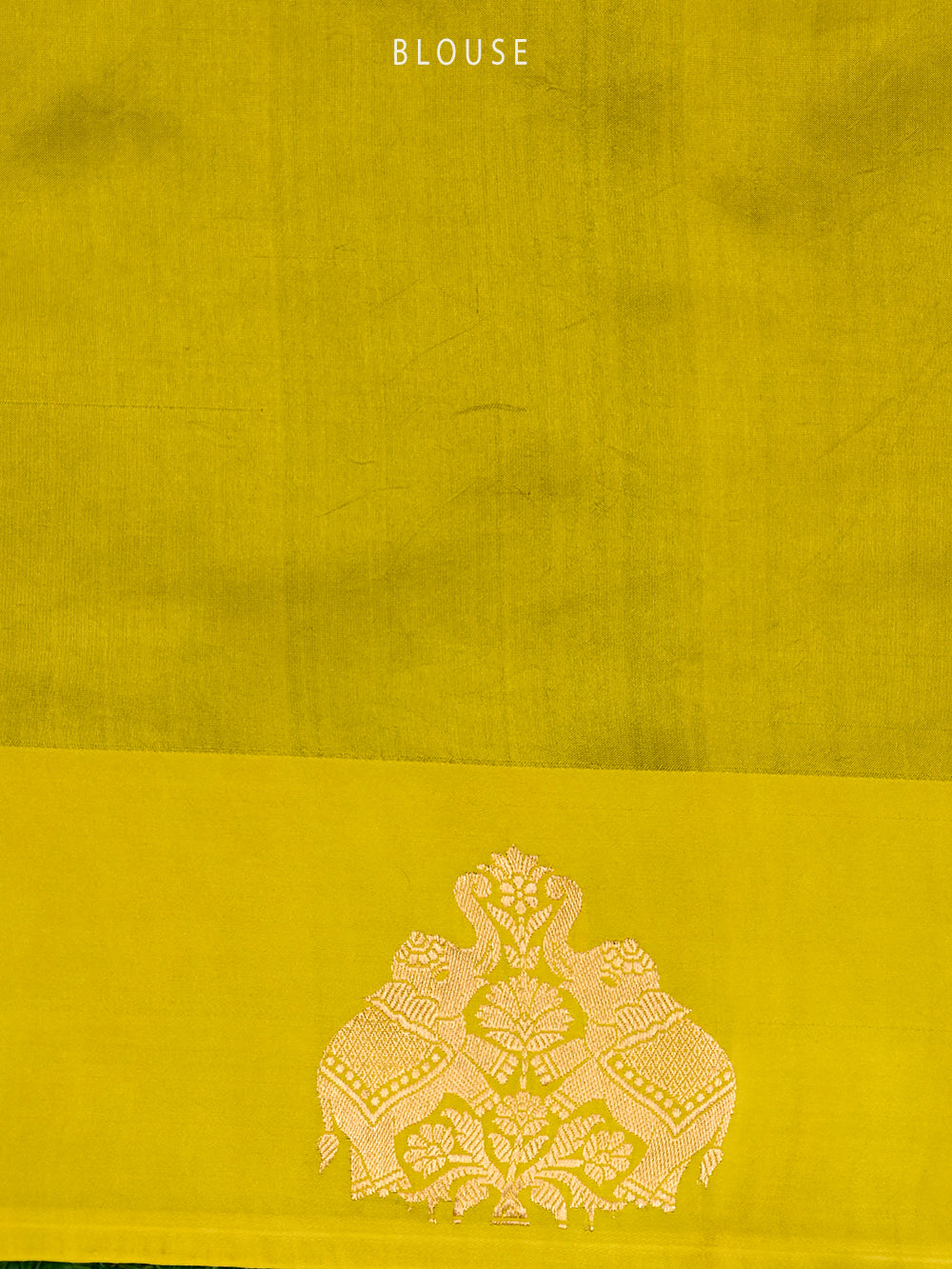 Lime Yellow Booti Katan Silk Handloom Banarasi Saree