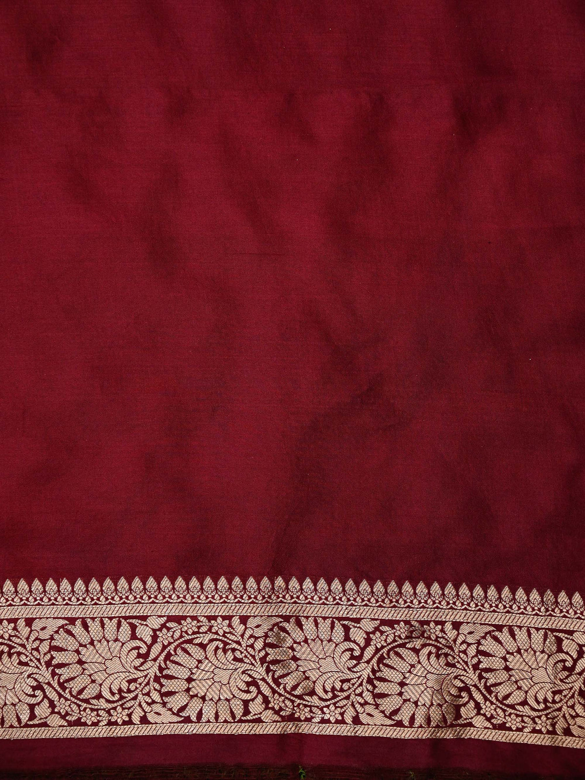 Maroon Meenakari Silk Brocade Handloom Banarasi Saree