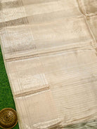 Pastel Yellow Tissue Brocade Handloom Banarasi Saree - Sacred Weaves