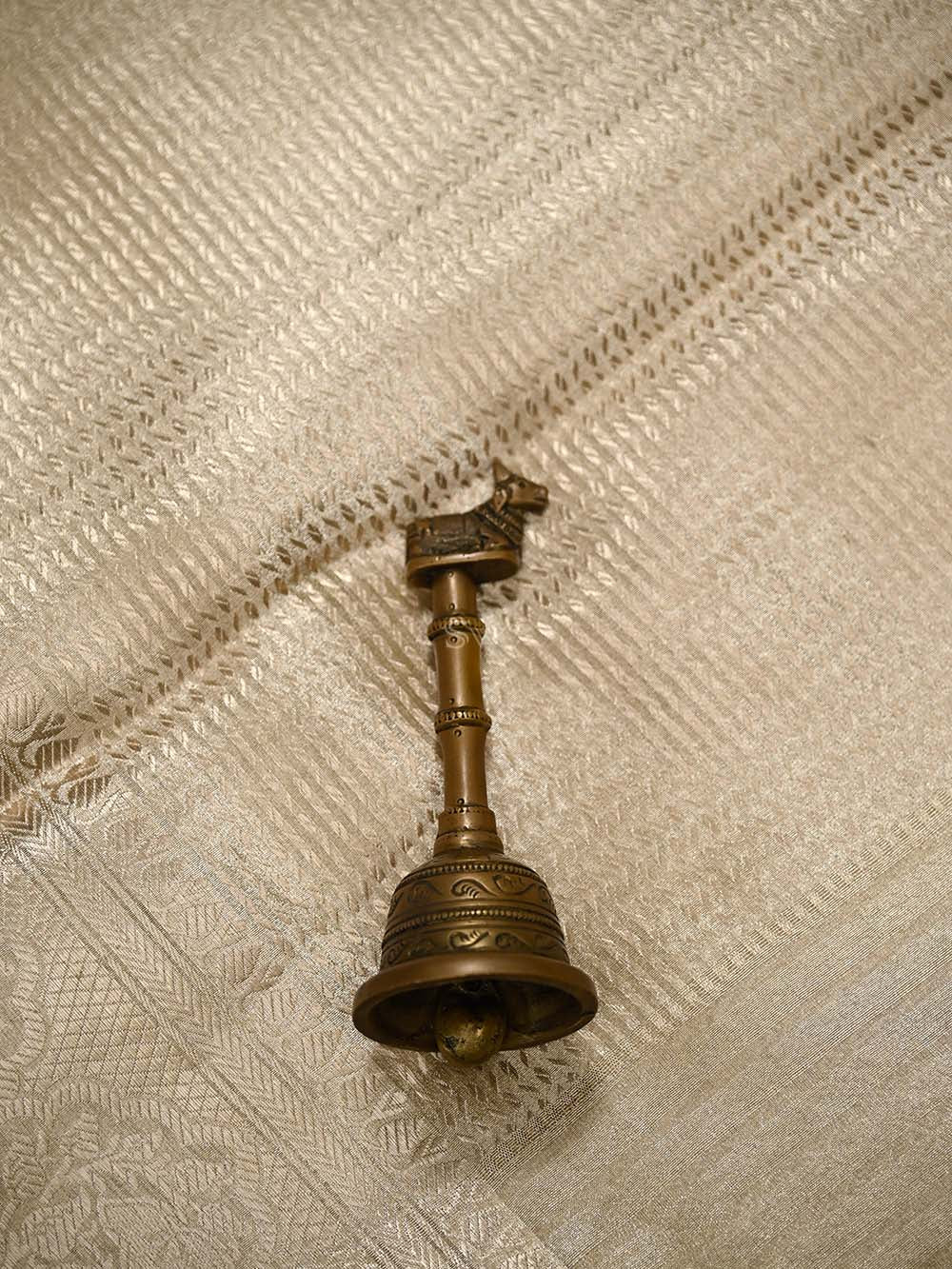 Pastel Yellow Tissue Brocade Handloom Banarasi Saree - Sacred Weaves