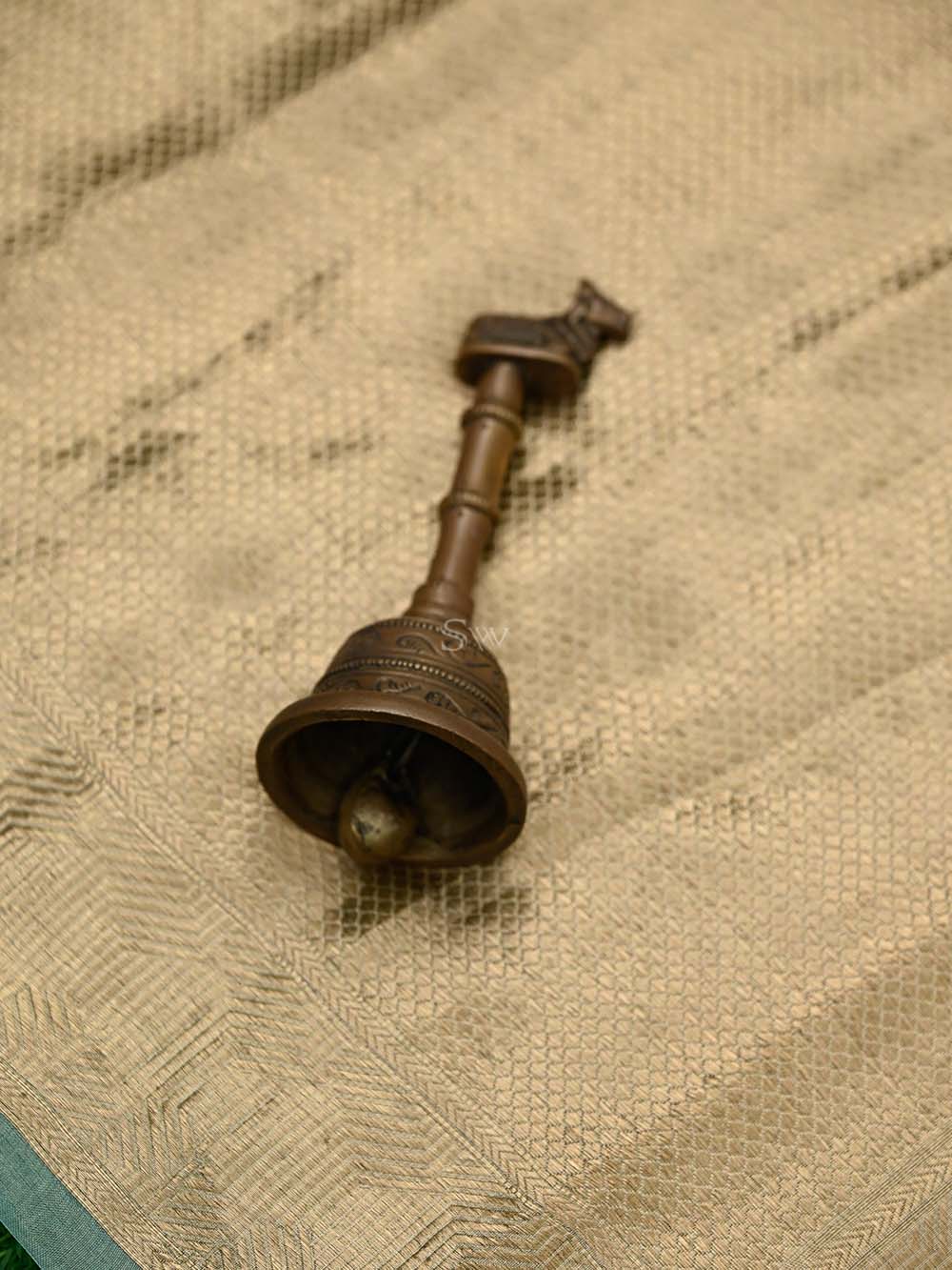 Sea Green Tissue Brocade Handloom Banarasi Saree