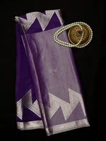 Purple Tissue Brocade Handloom Banarasi Saree - Sacred Weaves