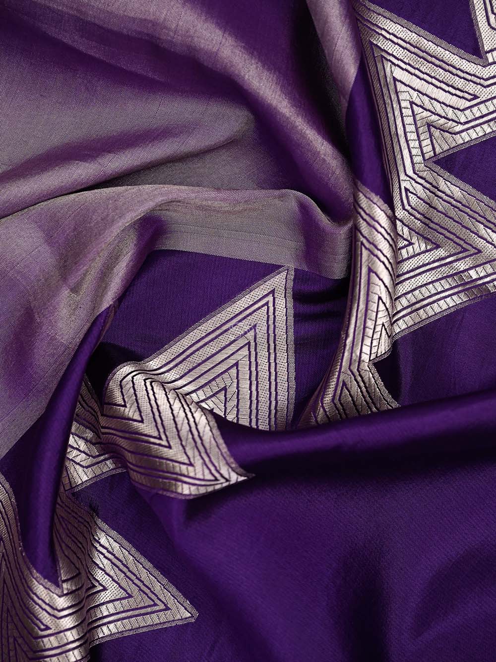 Purple Tissue Brocade Handloom Banarasi Saree - Sacred Weaves