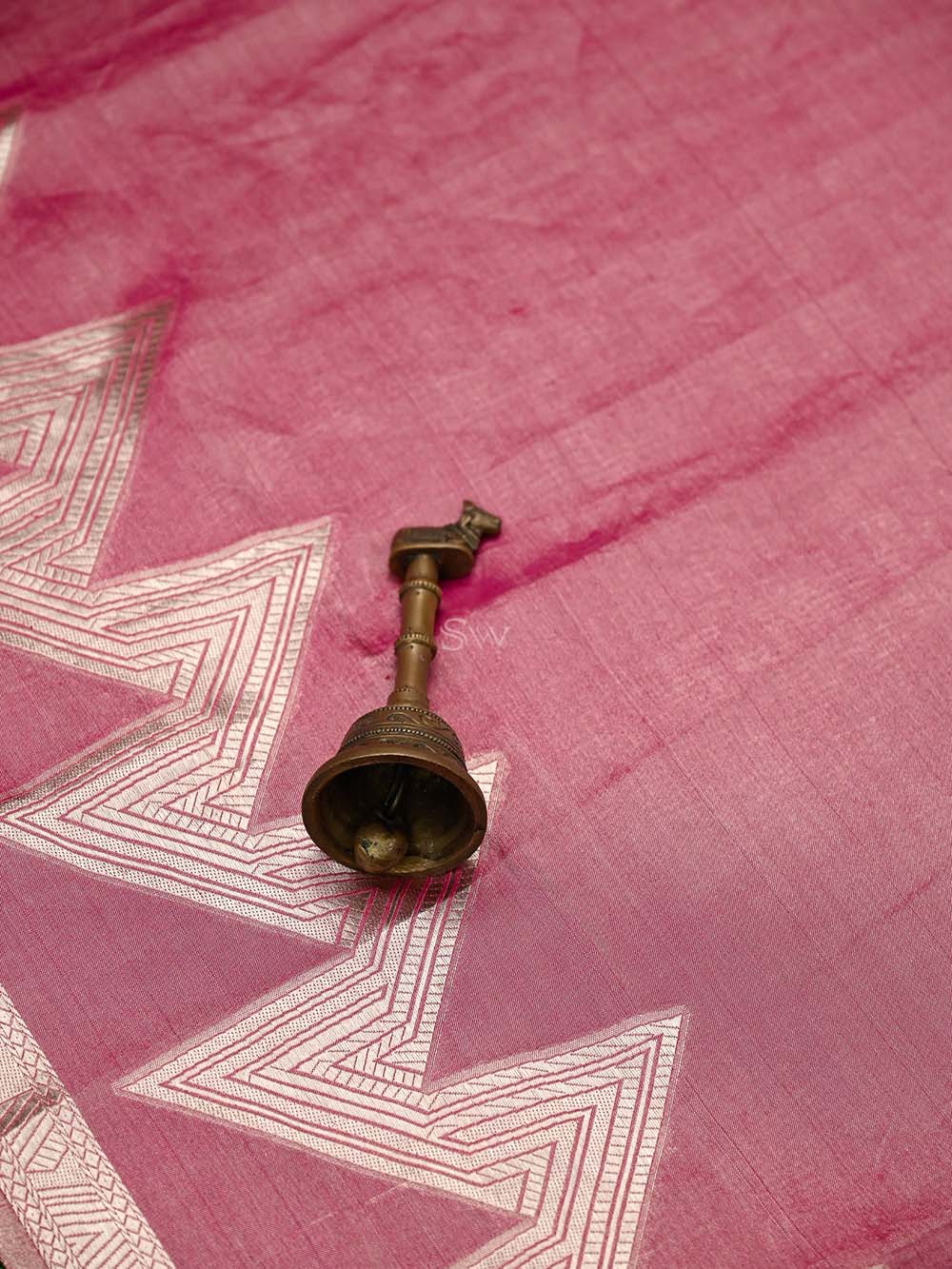 Magenta Tissue Brocade Handloom Banarasi Saree