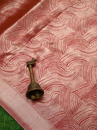 Red Tissue Brocade Handloom Banarasi Saree - Sacred Weaves
