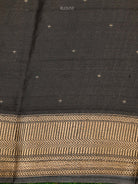 Black Tissue Brocade Handloom Banarasi Saree - Sacred Weaves