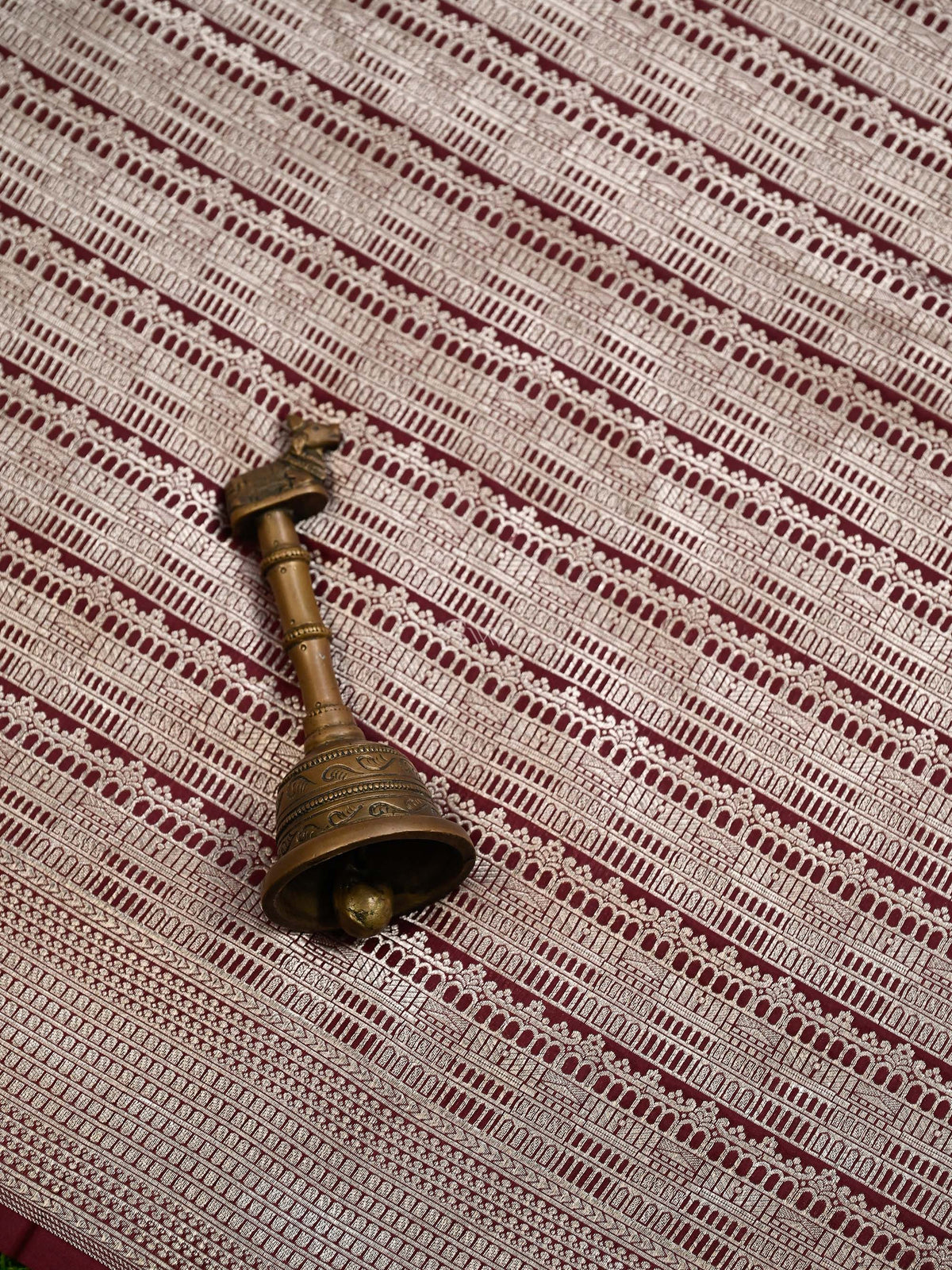 Maroon Silk Brocade Handloom Banarasi Saree