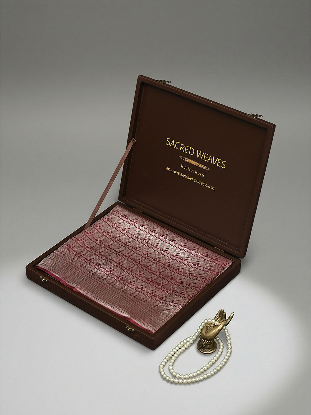 Maroon Silk Brocade Handloom Banarasi Saree