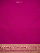 Magenta Silk Shikargah Brocade Handloom Banarasi Saree - Sacred Weaves
