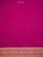 Magenta Silk Shikargah Brocade Handloom Banarasi Saree - Sacred Weaves
