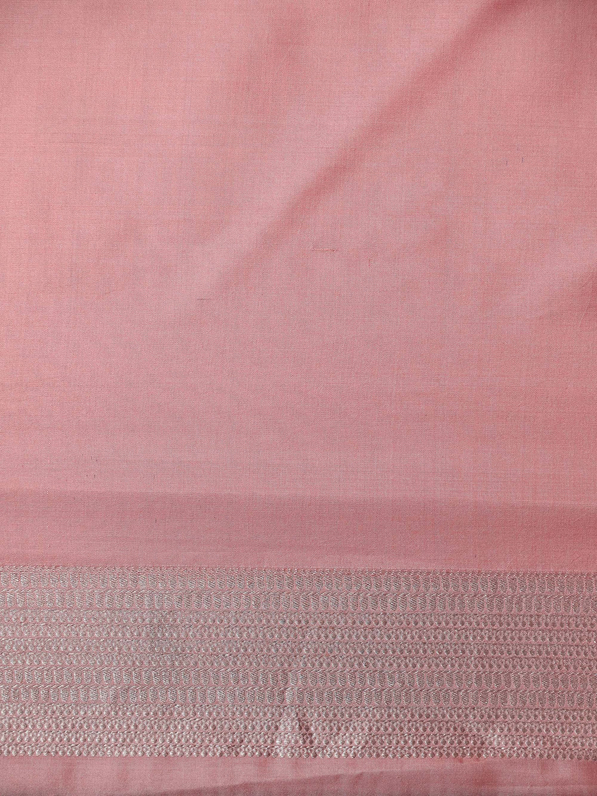 Pastel Pink Silk Brocade Handloom Banarasi Saree