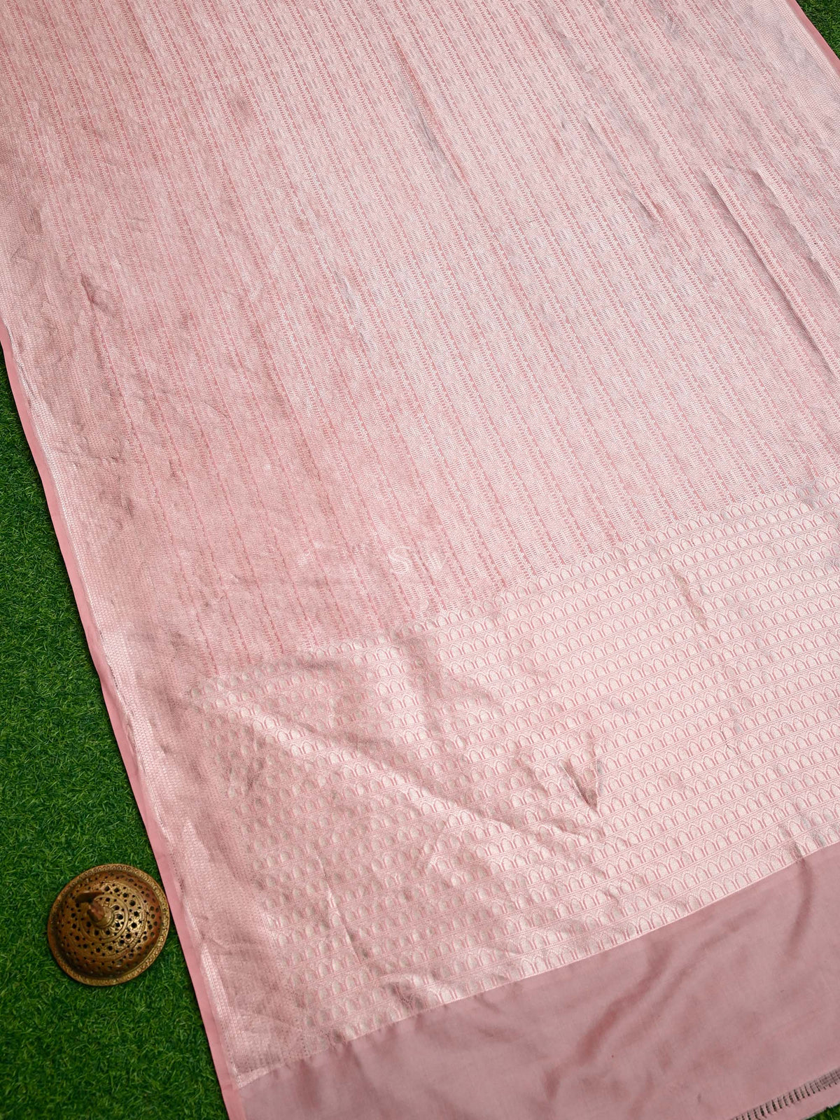 Pastel Pink Silk Brocade Handloom Banarasi Saree