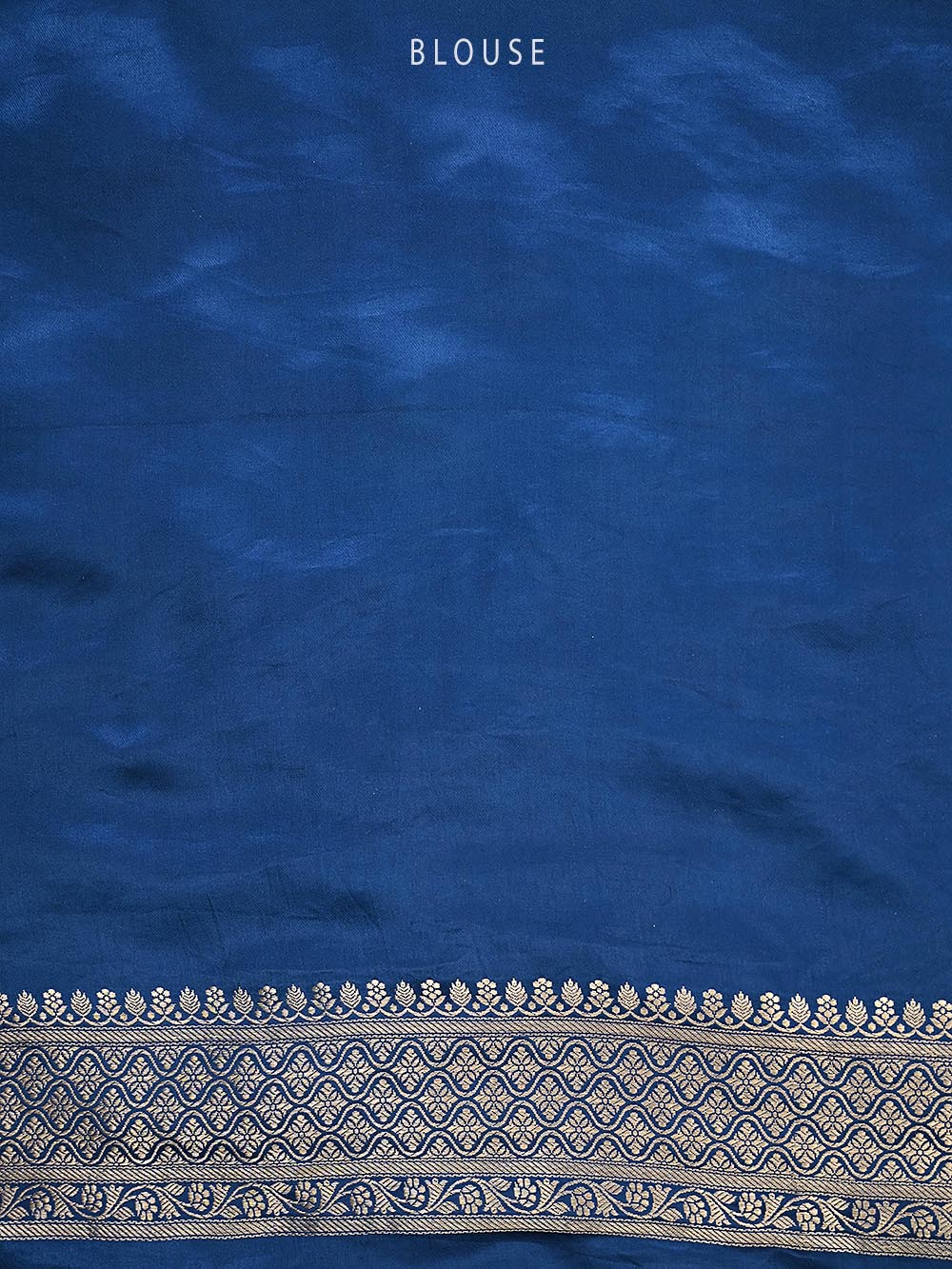 Midnight Blue Boota Satin Silk Handloom Banarasi Saree