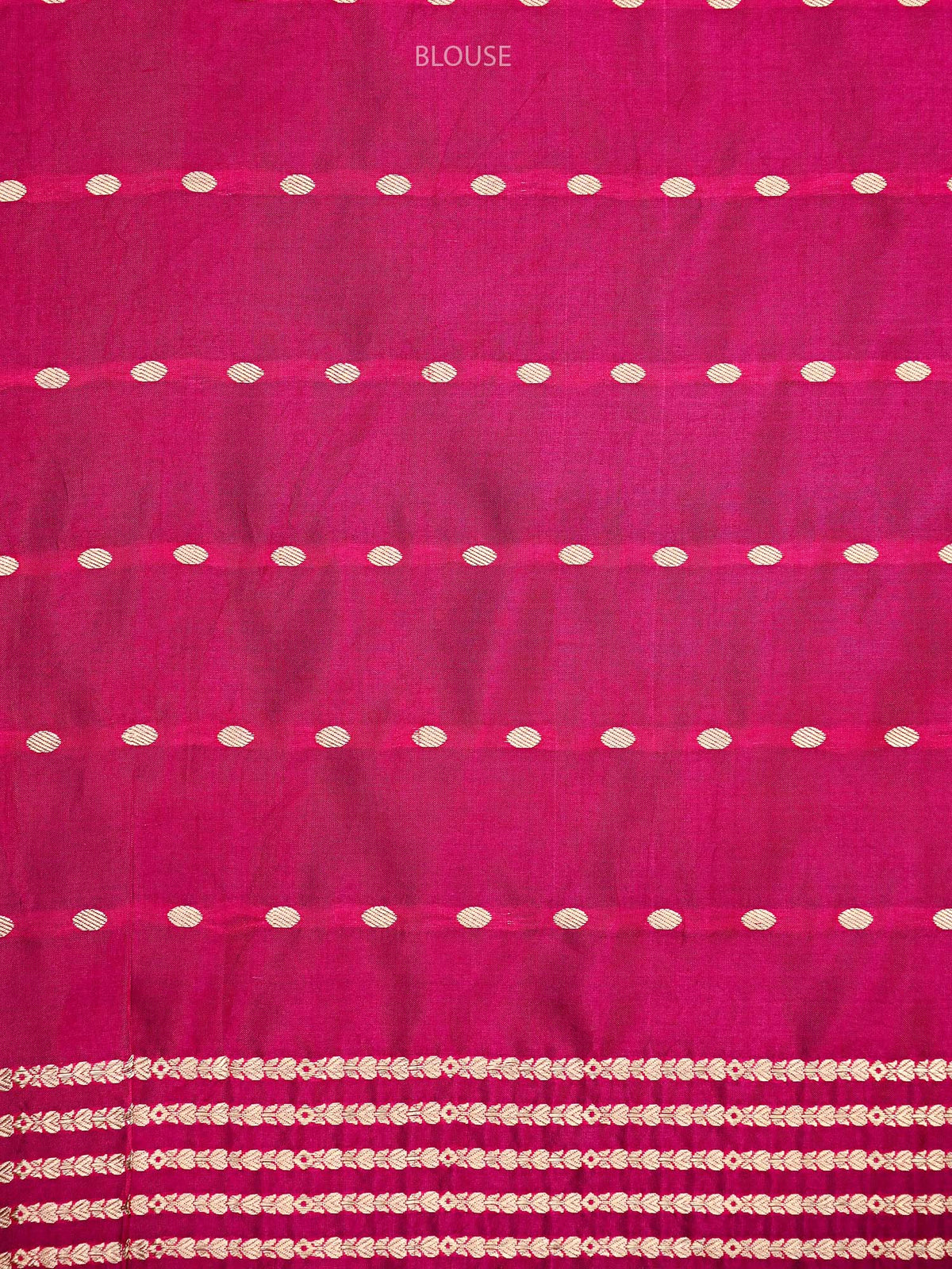 Dark Pink Booti Katan Silk Handloom Banarasi Saree - Sacred Weaves