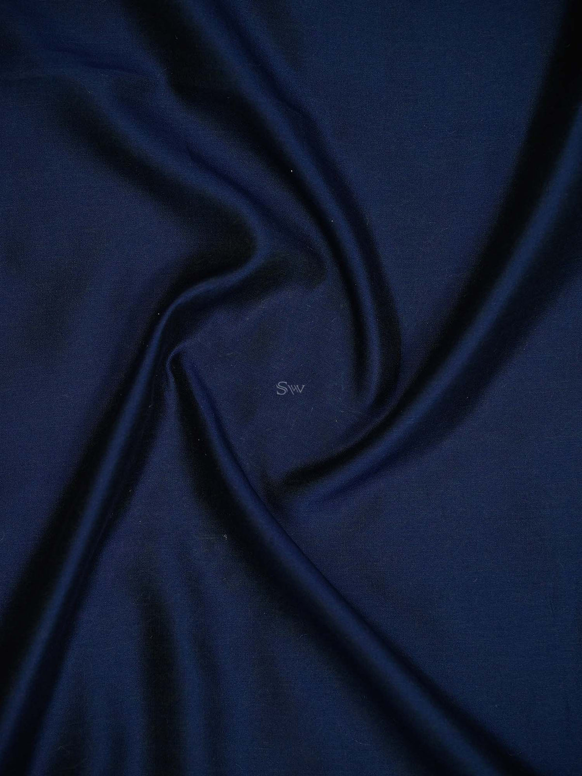 Navy Blue Pashmina Moonga Silk Handloom Banarasi Saree