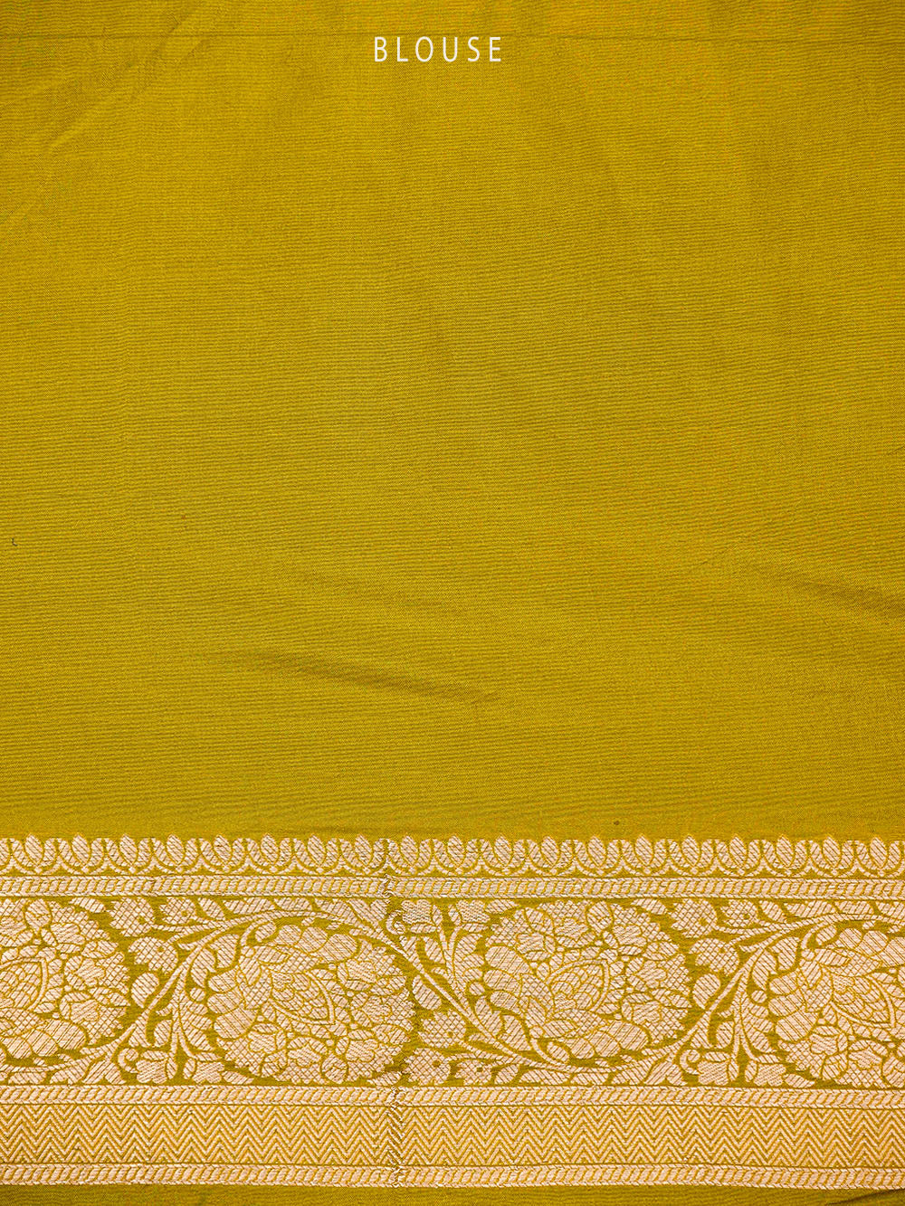 Lime Green Silk Brocade Handloom Banarasi Saree