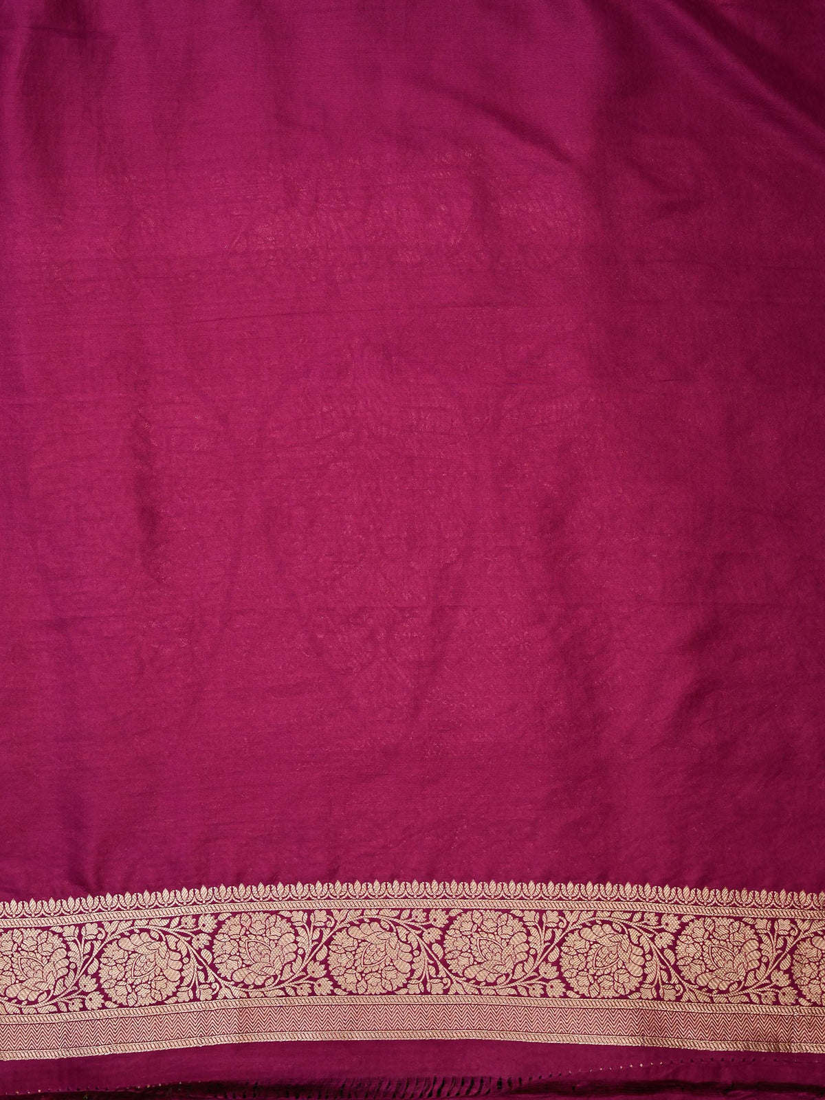 Dark Pink Silk Brocade Handloom Banarasi Saree