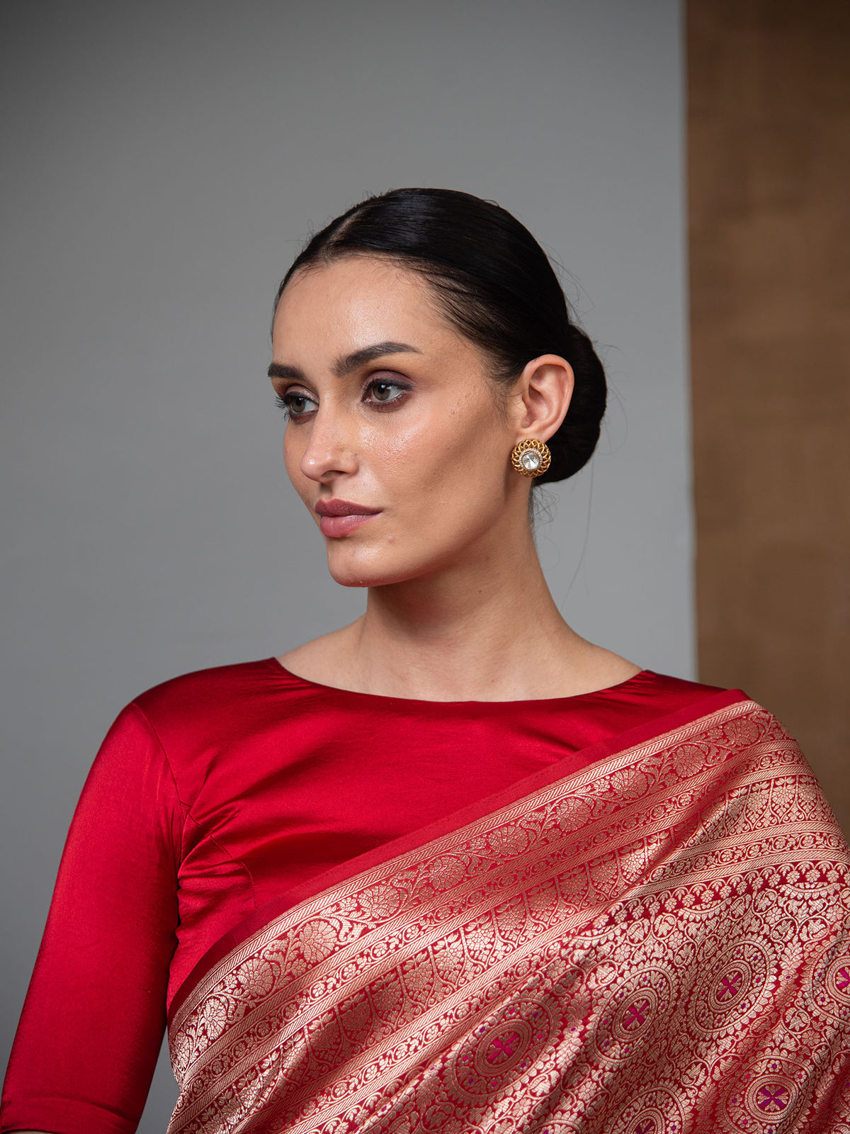 Red Meenakari Silk Brocade Handloom Banarasi Saree