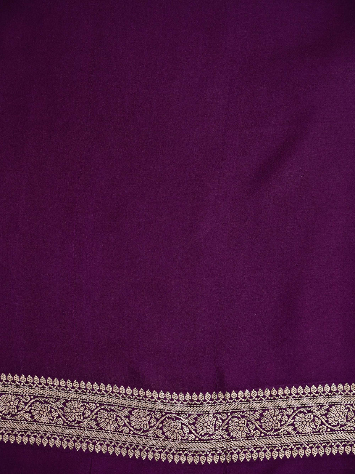 Dark Purple Silk Brocade Handloom Banarasi Saree