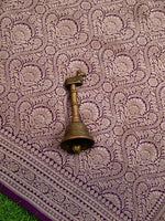 Dark Purple Silk Brocade Handloom Banarasi Saree