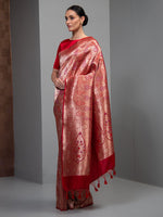 Red Meenakari Silk Brocade Handloom Banarasi Saree