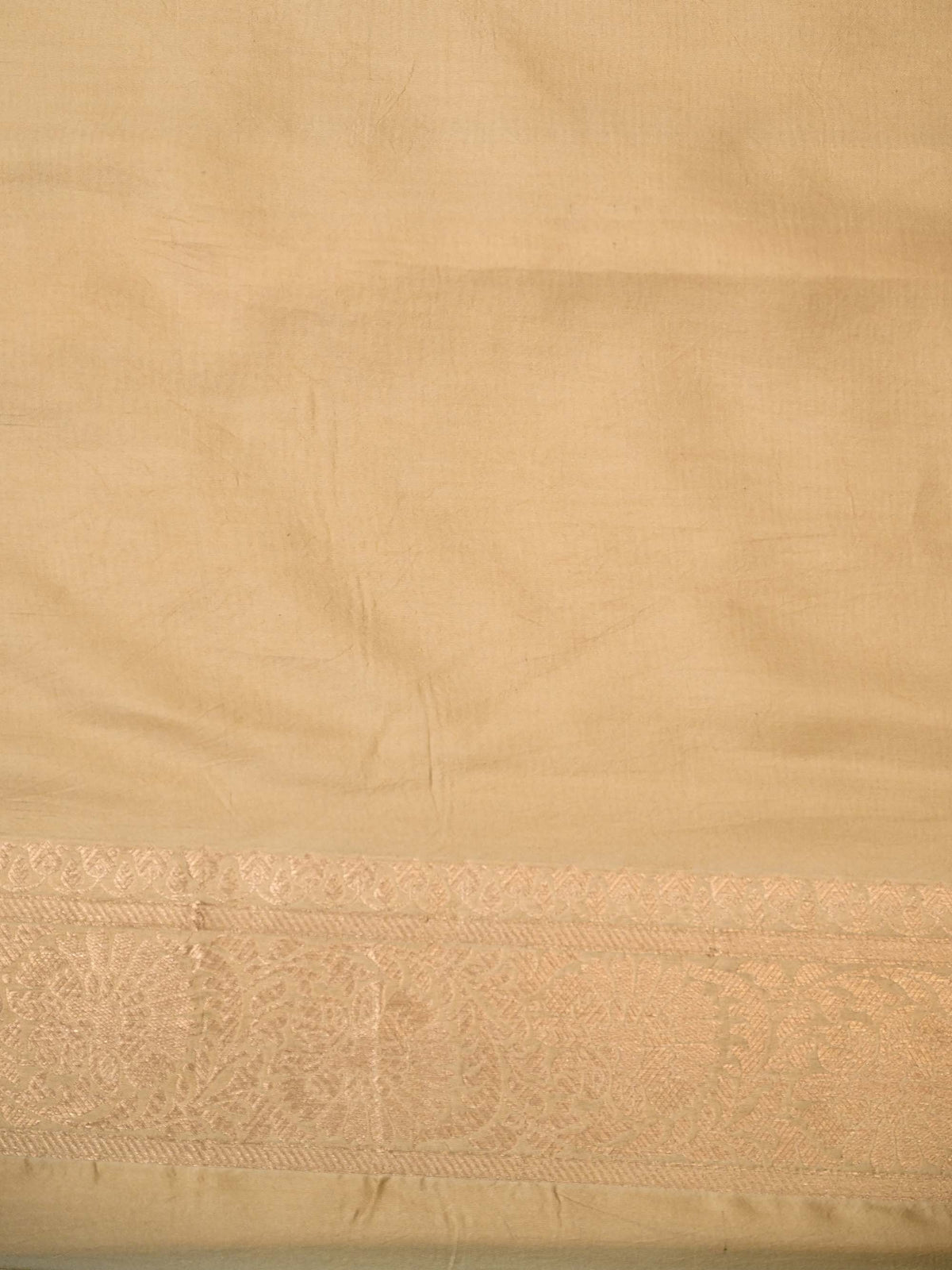 Cream Meenakari Silk Brocade Handloom Banarasi Saree