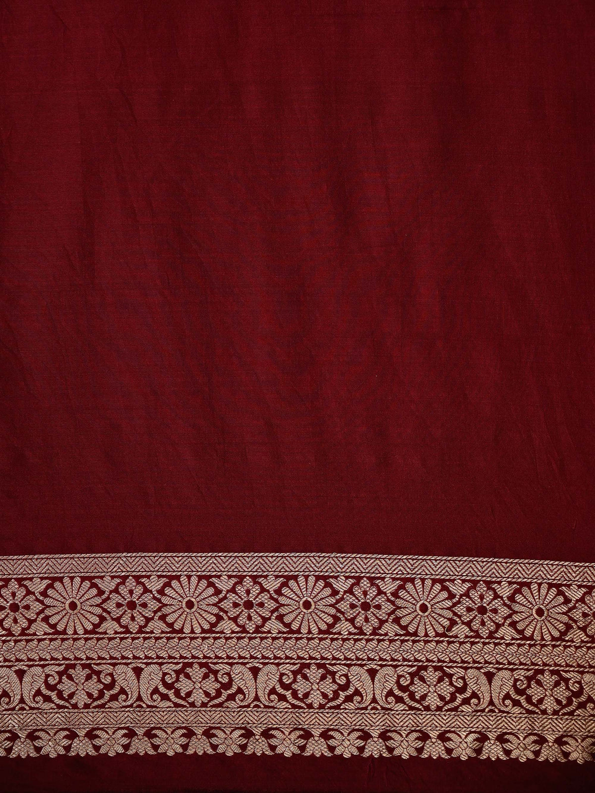 Maroon Meenakari Silk Brocade Handloom Banarasi Saree
