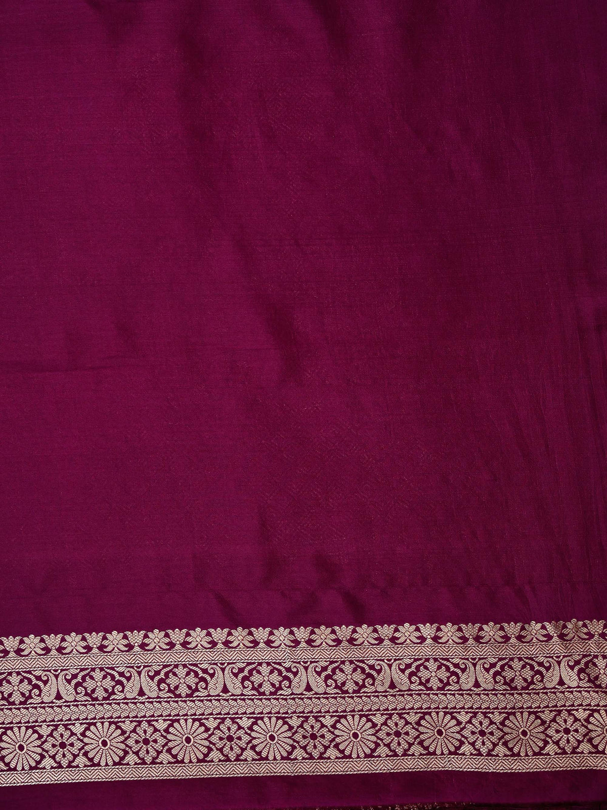 Dark Magenta Meenakari Silk Brocade Handloom Banarasi Saree