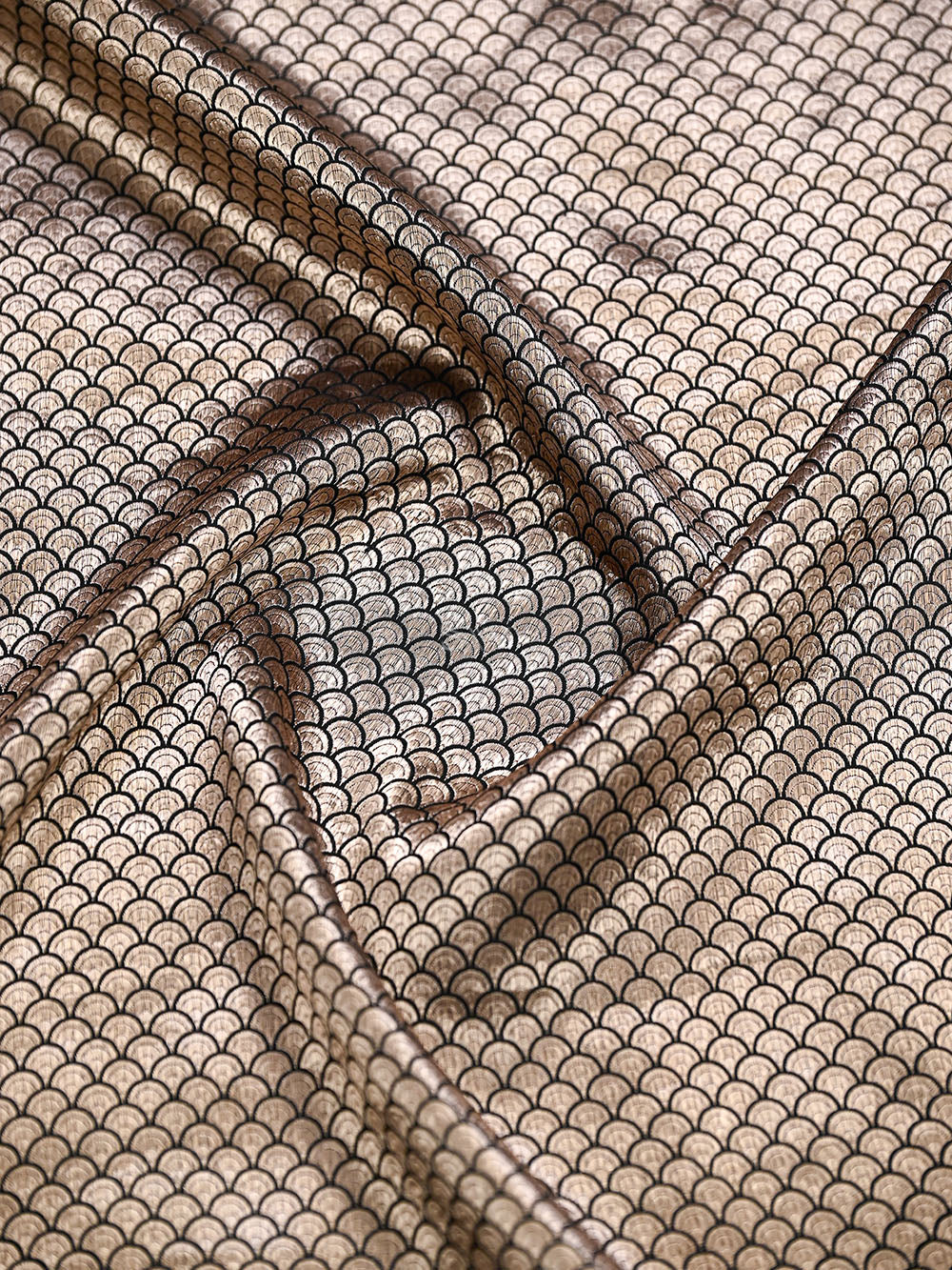 Black Silk Brocade Handloom Banarasi Saree - Sacred Weaves