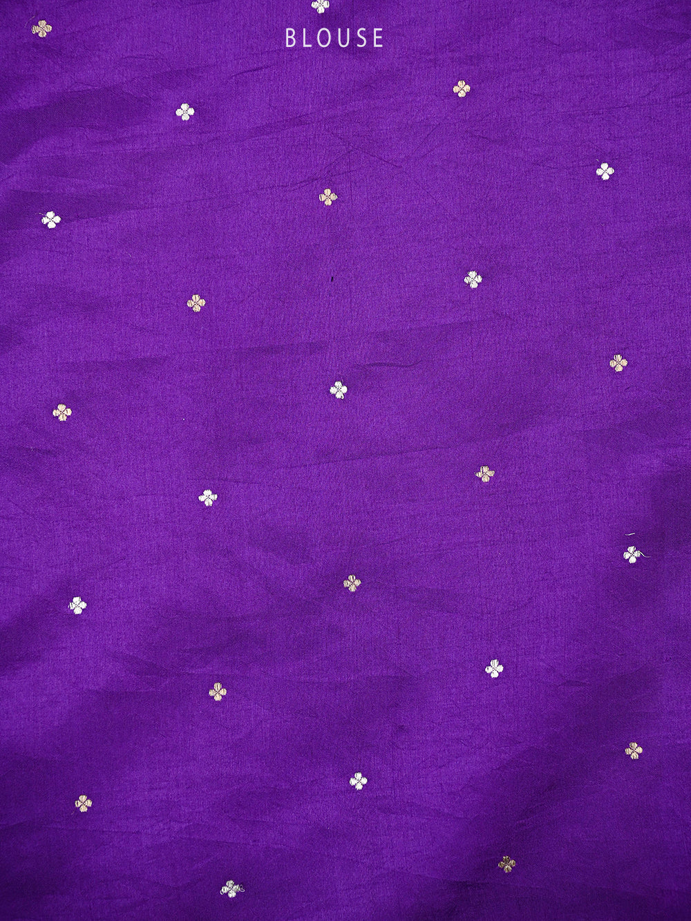 Purple Booti Katan Silk Handloom Banarasi Saree - Sacred Weaves