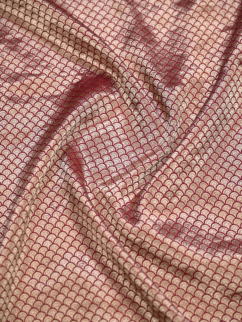 Dark Magenta Silk Brocade Handloom Banarasi Saree - Sacred Weaves