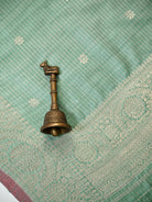 Seafoam Green Booti Dupion Silk Handloom Banarasi Suit - Sacred Weaves